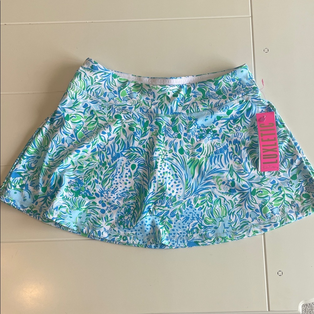 NWT Lilly Pulitzer Aila Skort Hydra Blue Dandy Lions Size Small